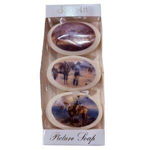 NEW Lasting Impressions Soap Art Picture Soap Country Western Theme